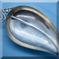 S01. Sterling silver leaf-shaped dish. 
